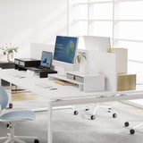 Bastion Dual Monitor Stand D108 - 30.8"-44.5" White