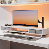 Bastion Dual Monitor Stand D210 - 42.5" White
