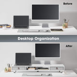 Bastion Dual Monitor Stand D210 - 42.5" White