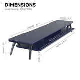 Rodin Dual Monitor Stand A212 - 42.5" Blue