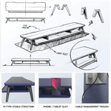 Rodin Dual Monitor Stand A212 - 42.5" Blue