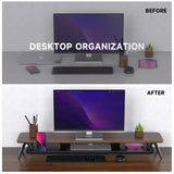 Rodin Dual Monitor Stand A212 - 42.5" Walnut