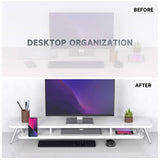 Rodin Dual Monitor Stand A212 - 42.5" White