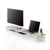 Yugen Dual Monitor Stand Y210 - 42.5" Oak