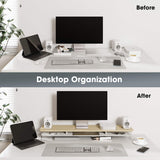 Yugen Dual Monitor Stand Y210 - 42.5" Oak