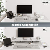 Yugen Dual Monitor Stand Y210 - 42.5" White